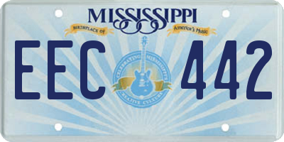 MS license plate EEC442