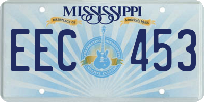 MS license plate EEC453