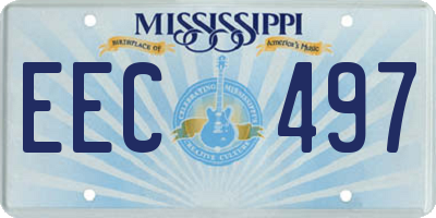 MS license plate EEC497