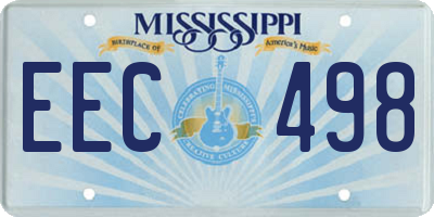 MS license plate EEC498
