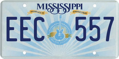 MS license plate EEC557
