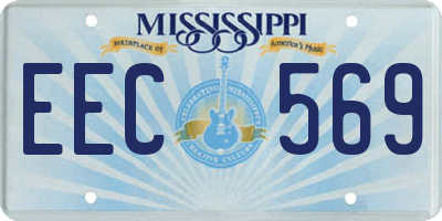 MS license plate EEC569