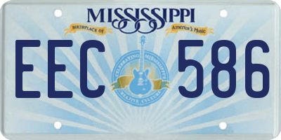 MS license plate EEC586