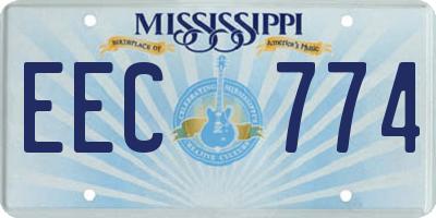 MS license plate EEC774