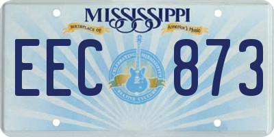 MS license plate EEC873