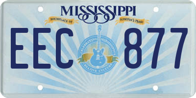 MS license plate EEC877