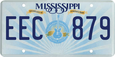 MS license plate EEC879