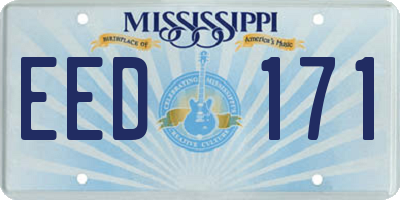 MS license plate EED171