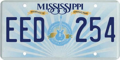 MS license plate EED254