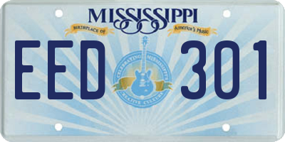 MS license plate EED301