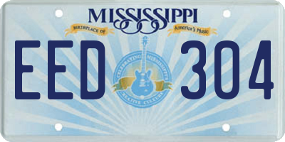 MS license plate EED304