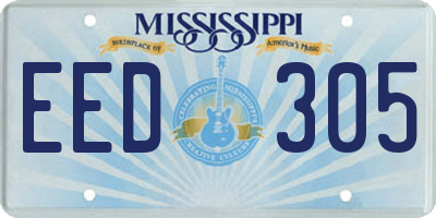 MS license plate EED305