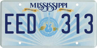 MS license plate EED313