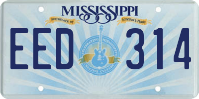 MS license plate EED314