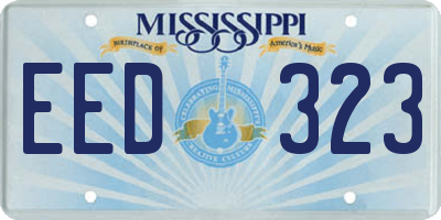 MS license plate EED323