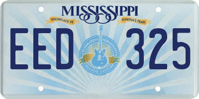 MS license plate EED325