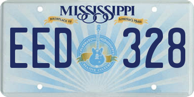 MS license plate EED328