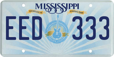 MS license plate EED333