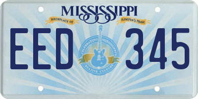 MS license plate EED345
