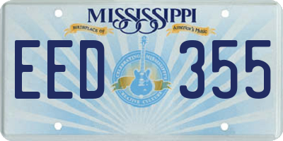 MS license plate EED355