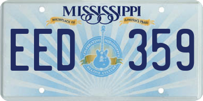 MS license plate EED359