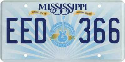 MS license plate EED366