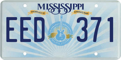 MS license plate EED371
