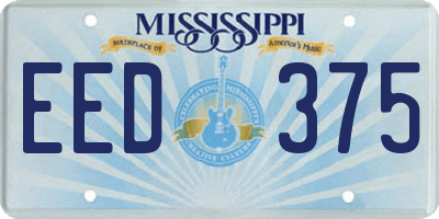MS license plate EED375