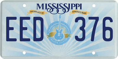 MS license plate EED376