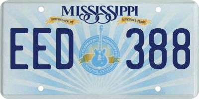 MS license plate EED388