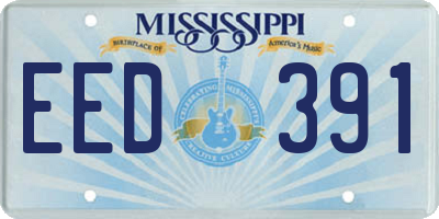 MS license plate EED391