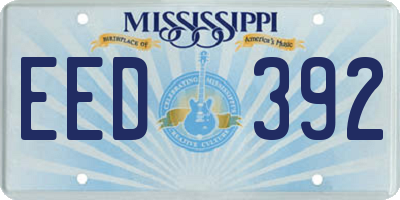 MS license plate EED392