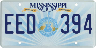MS license plate EED394