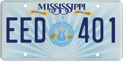 MS license plate EED401