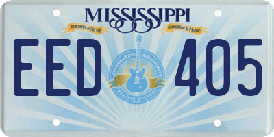 MS license plate EED405