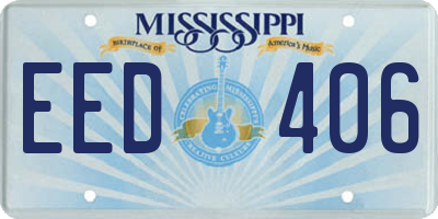 MS license plate EED406