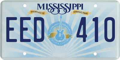 MS license plate EED410