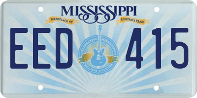 MS license plate EED415