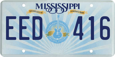 MS license plate EED416
