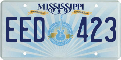 MS license plate EED423