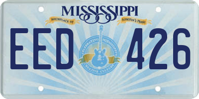 MS license plate EED426