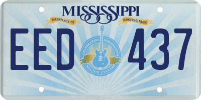 MS license plate EED437