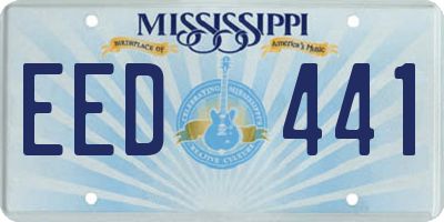 MS license plate EED441
