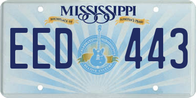 MS license plate EED443