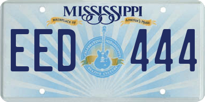 MS license plate EED444