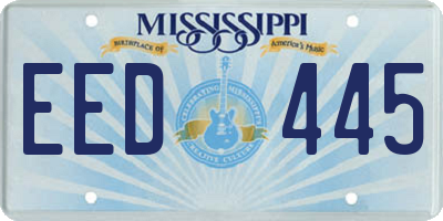MS license plate EED445