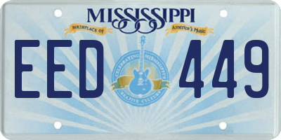 MS license plate EED449