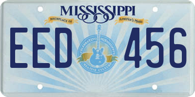 MS license plate EED456