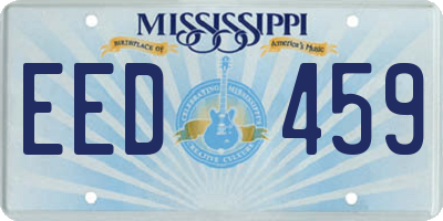 MS license plate EED459