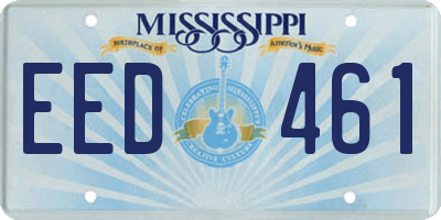 MS license plate EED461